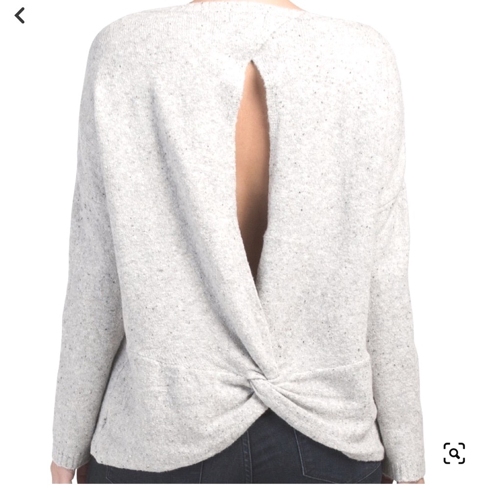 Shrinking Violet Open Back Gray Sweater. Women’s Sz-M Confetti | Neutral EUC - Picture 1 of 14